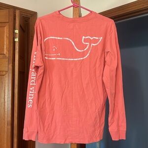 Vineyard Vines Long Sleeve Coral Tee